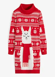 Robe de Noël en maille avec motif animal, bonprix