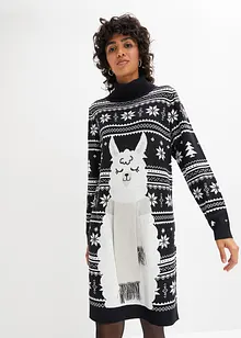 Robe de Noël en maille avec motif animal, bonprix