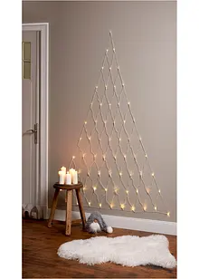 Décoration murale ou de porte filet lumineux à LED sapin, bonprix