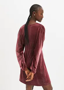 Robe scintillante en velours avec décolleté plongeant en V, bonprix