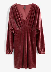 Robe scintillante en velours avec décolleté plongeant en V, bonprix