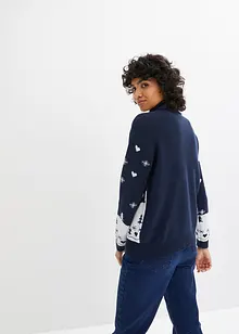 Pull de Noël à col roulé, bonprix