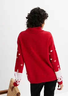 Pull de Noël à col roulé, bonprix