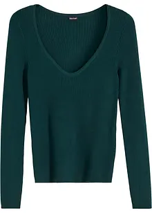 Pull avec décolleté cœur, bonprix