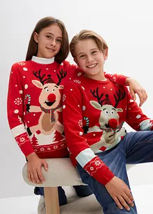 Pull en maille enfant avec motif de Noël, bonprix