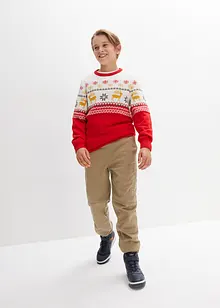 Pull en maille enfant avec motif de Noël, bpc bonprix collection