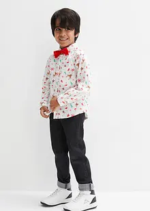 Chemise manches longues garçon à motif de Noël et nœud papillon (ens. 2 pces), Slim Fit, bpc bonprix collection