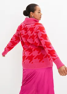 Pull col roulé à motif, bonprix