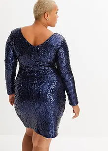 Robe froncée à sequins, bonprix