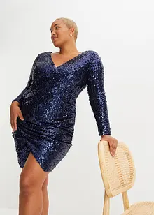 Robe froncée à sequins, bonprix