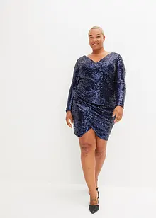 Robe froncée à sequins, bonprix