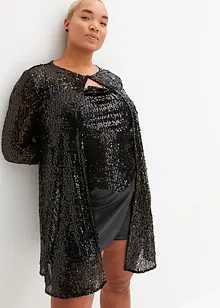 Long gilet à sequins, bonprix