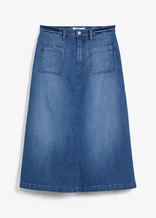 Jupe midi en jean extensible, bonprix