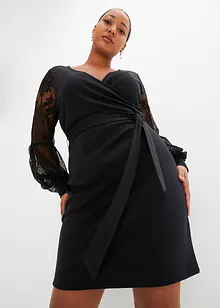 Robe en jersey à manches dentelle, bonprix