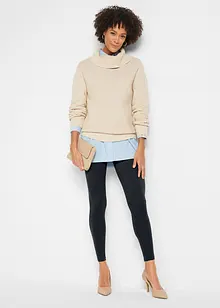 Legging avec taille confortable et zips décoratifs, bonprix