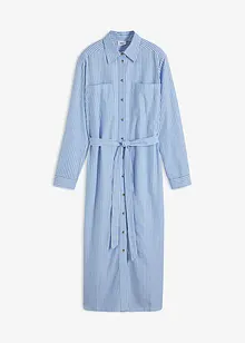 Robe-chemise rayée avec ceinture à nouer, bonprix