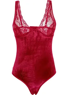 Body en velours ouvert, bonprix