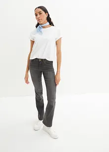 Jean bootcut taille mi-haute, extensible, bonprix