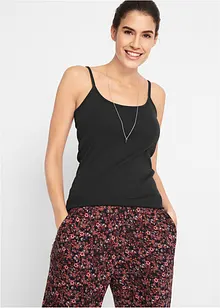 Lot de 3 tops à fines bretelles 100% coton, bonprix