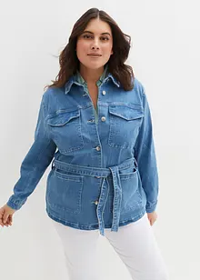 Veste en jean cargo avec ceinture, bonprix