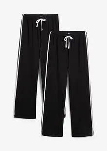 lot de 2 pantalons en molleton 100% coton, bonprix