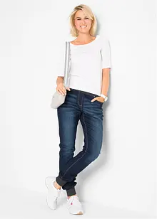 Jean Boyfriend, taille mi-haute élastiquée, bonprix