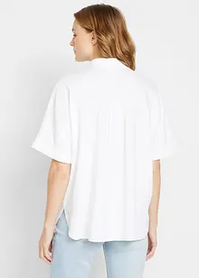 Chemisier manches coudes oversize en lin mélangé, bonprix