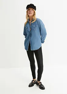 Legging aspect jean avec bas de jambes zippés, bonprix