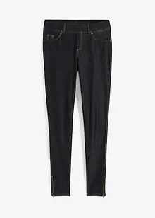 Legging aspect jean avec bas de jambes zippés, bonprix