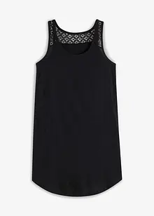 Robe en jersey coton avec dentelle, bonprix