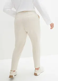 Pantalon en lin taille haute et raccourci à empiècement élastique, bonprix