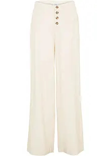 Pantalon palazzo en lin mélangé, bonprix