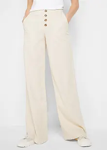 Pantalon palazzo en lin mélangé, bonprix