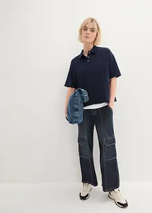 Jean cargo taille moyenne, raccourci, John Baner JEANSWEAR