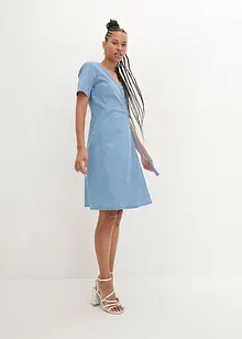 Robe en jean, effet portefeuille, bonprix