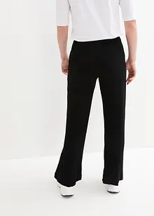 Pantalon large à effet froissé et taille haute entièrement élastiquée, bonprix