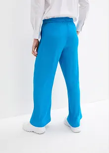 Pantalon large à effet froissé et taille haute entièrement élastiquée, bonprix