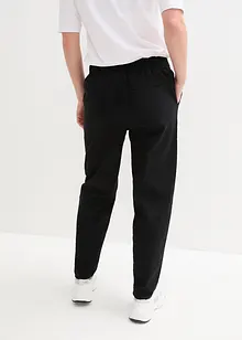 Pantalon en coton et lin, taille haute, bonprix