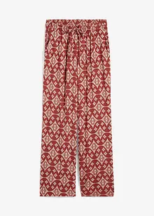Pantalon palazzo imprimé avec taille élastiquée, bonprix