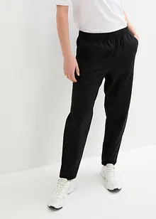 Pantalon en coton et lin, taille haute, bonprix