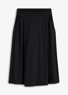 Jupe midi à taille élastiquée, bonprix