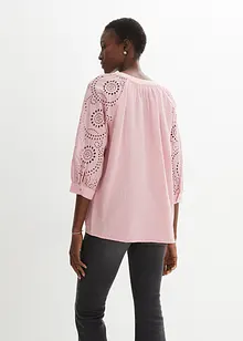 Tunique en gaze de coton avec broderie anglaise, bonprix