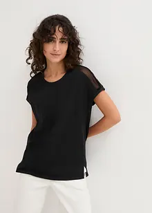 T-shirt ample avec dentelle, bonprix