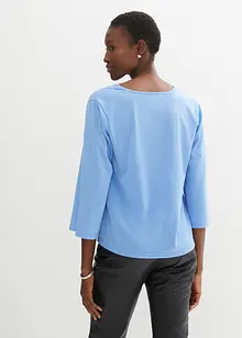 Blouse avec soie minoritaire et empiècement tissé, bonprix