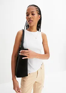Débardeur côtelé 100% coton, bonprix
