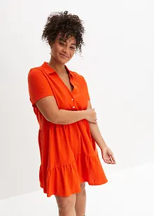 Robe en jersey de coton avec col polo, bonprix