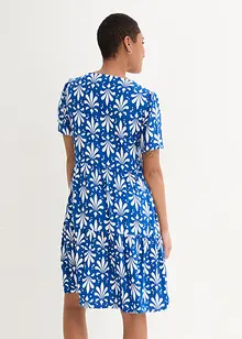 Robe-tunique en crêpe de viscose à volants et manches papillons, longueur genou, bonprix