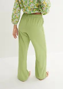 Pantalon en lin à plis religieuse, bonprix