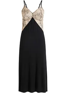 Nuisette longue en viscose avec broderies, bonprix