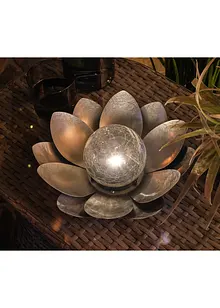 Lampe solaire déco en forme de lotus, bonprix